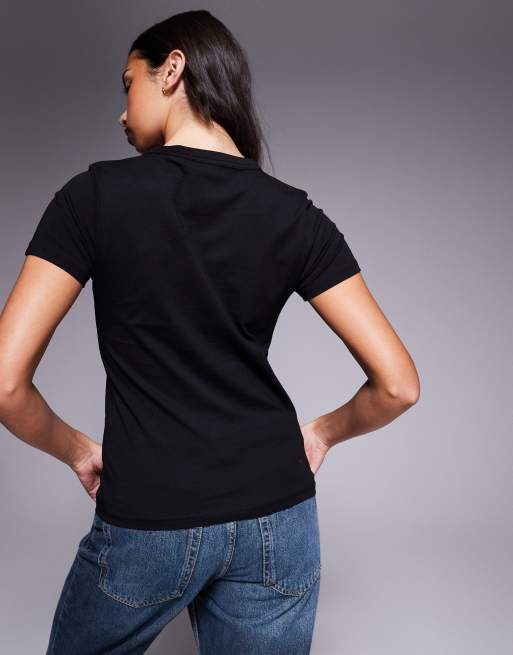HUGO BLUE – Svart t-shirt med smal passform och klassisk boxlogga, 4 av 4