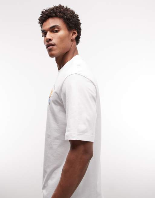 HUGO Blue – T-Shirt aus Jersey in Weiß mit Rückenprint, 4 von 5