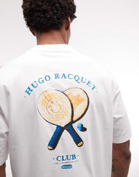 HUGO Blue - T-shirt en jersey imprimé au dos - Blanc - view 1