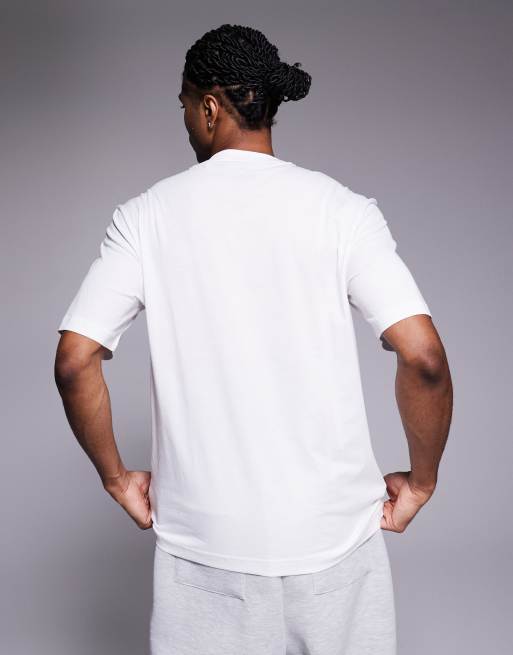 HUGO Blue – T-Shirt in Weiß mit Logo auf der Brust, 3 von 5