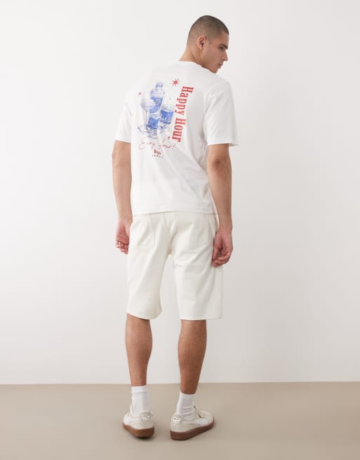 HUGO Blue – T-Shirt in Weiß mit Logo-Print, 2 von 5