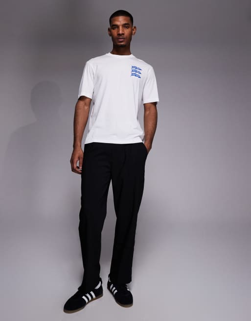 HUGO Blue – T-Shirt in Weiß mit Logoprint, 2 von 5