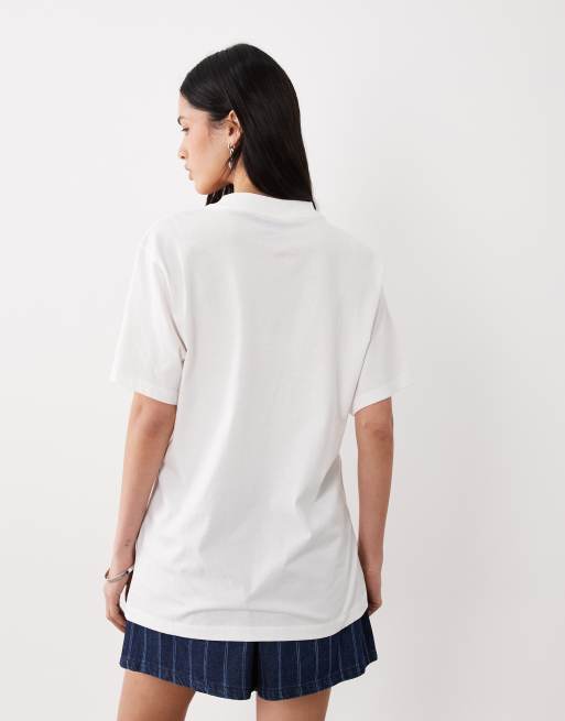 HUGO Blue – T-Shirt in Weiß mit Vintage-Herz-Logo, 4 von 4