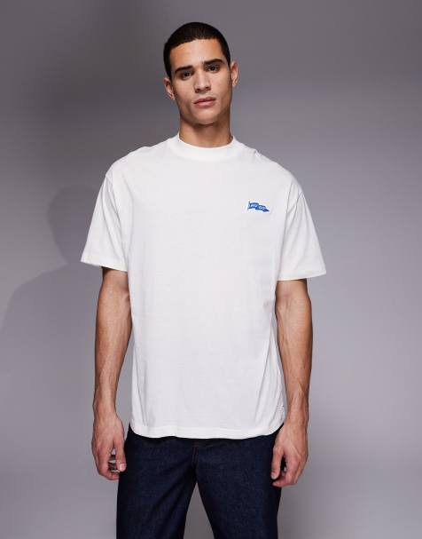 HUGO Blue - T-shirt met print in wit - view 1