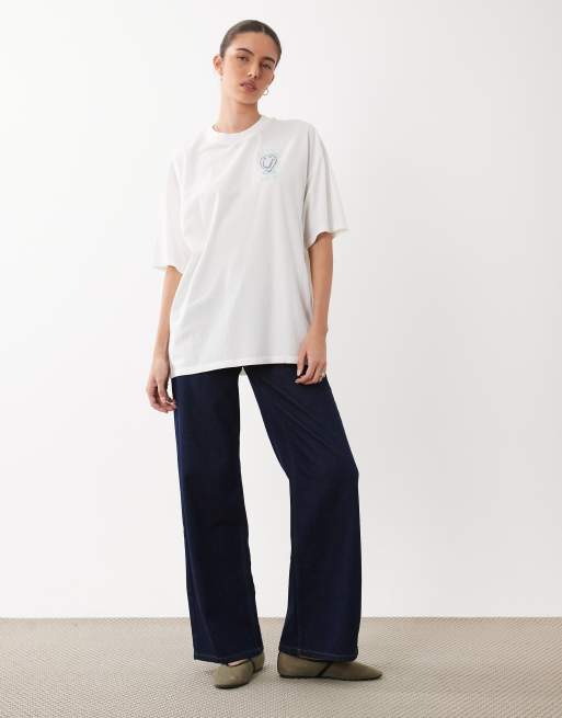 HUGO Blue - T-shirt oversize bianca, 2 di 4