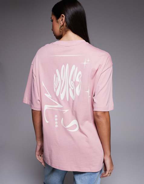 HUGO Blue - T-shirt oversize - Rose pastel - view 1