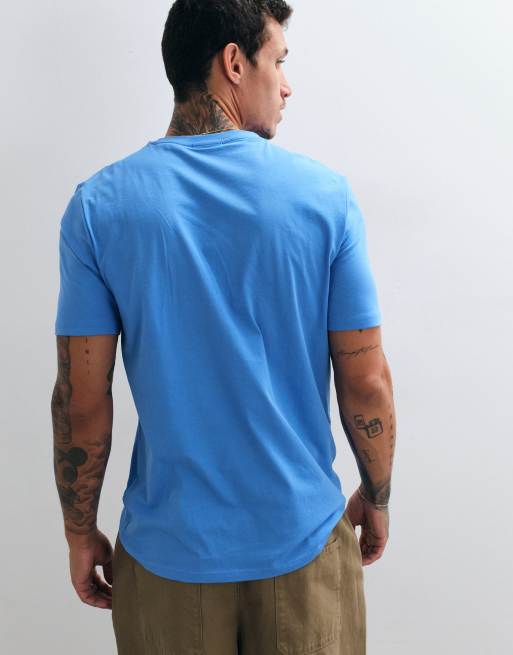 Hugo Blue t-shirt with chest print in blue , 3 of 5