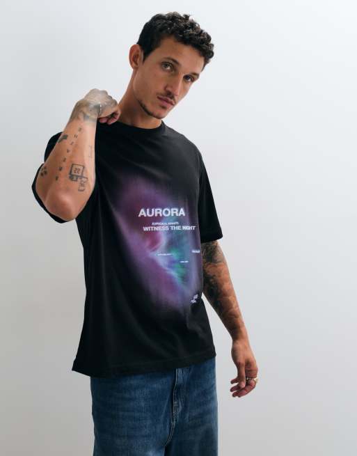 Hugo Blue t-shirt with graphic print in black , 4 of 5