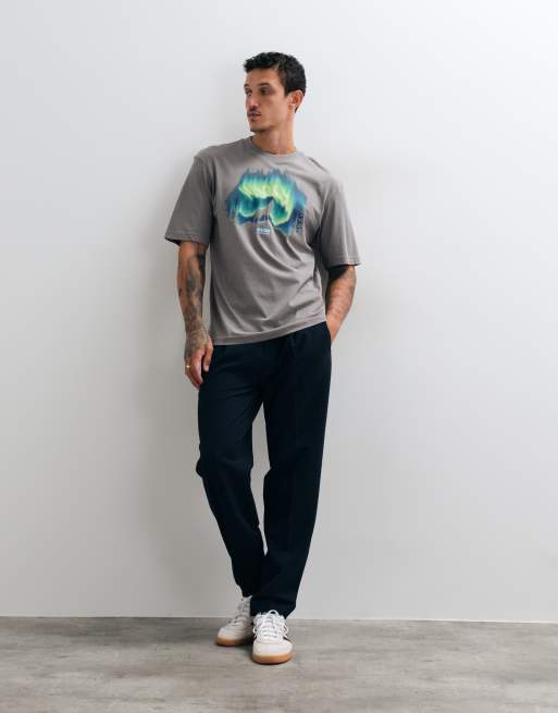 Hugo Blue t-shirt with graphic print in grey, 2 of 5