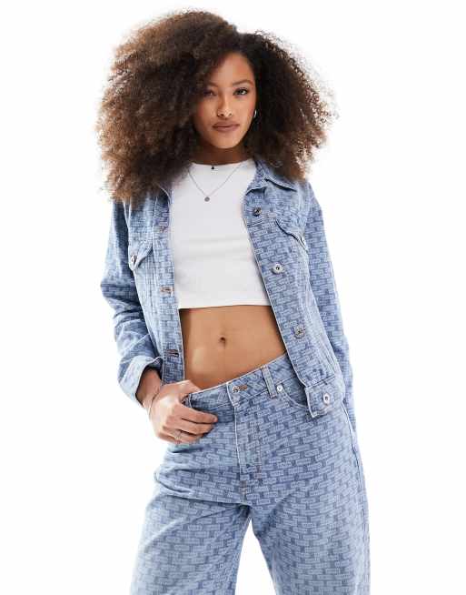 HUGO Blue - Veste en denim à effet dévoré - Bleu moyen