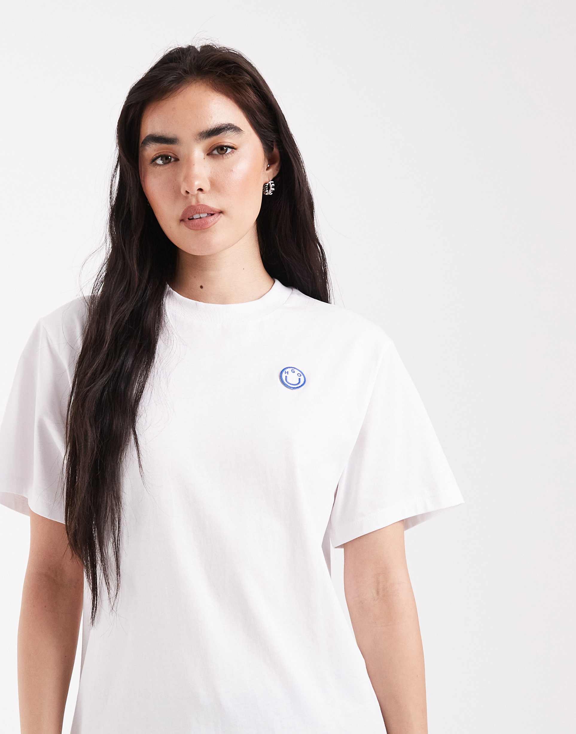 hugo blue vintage t-shirt in white