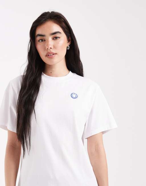 Hugo Blue – Vit t-shirt i vintagestil