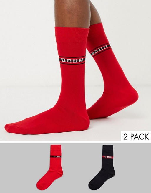 HUGO bodywear 2 pack socks giftset in multi