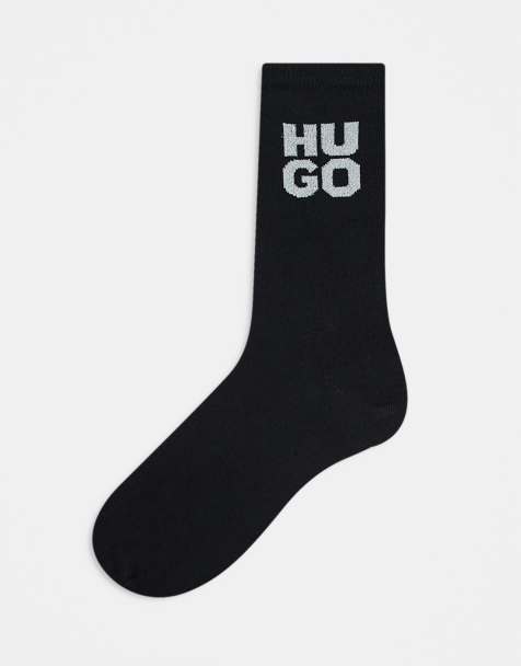 HUGO – Bodywear – 2er-Geschenkset Socken in Schwarz mit Glitzer-Logo - view 1