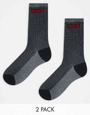 HUGO - Bodywear - 2er-Pack Socken in Schwarz