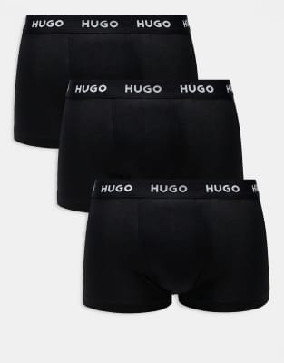 HUGO Bodywear 3 pack boxer briefs in black