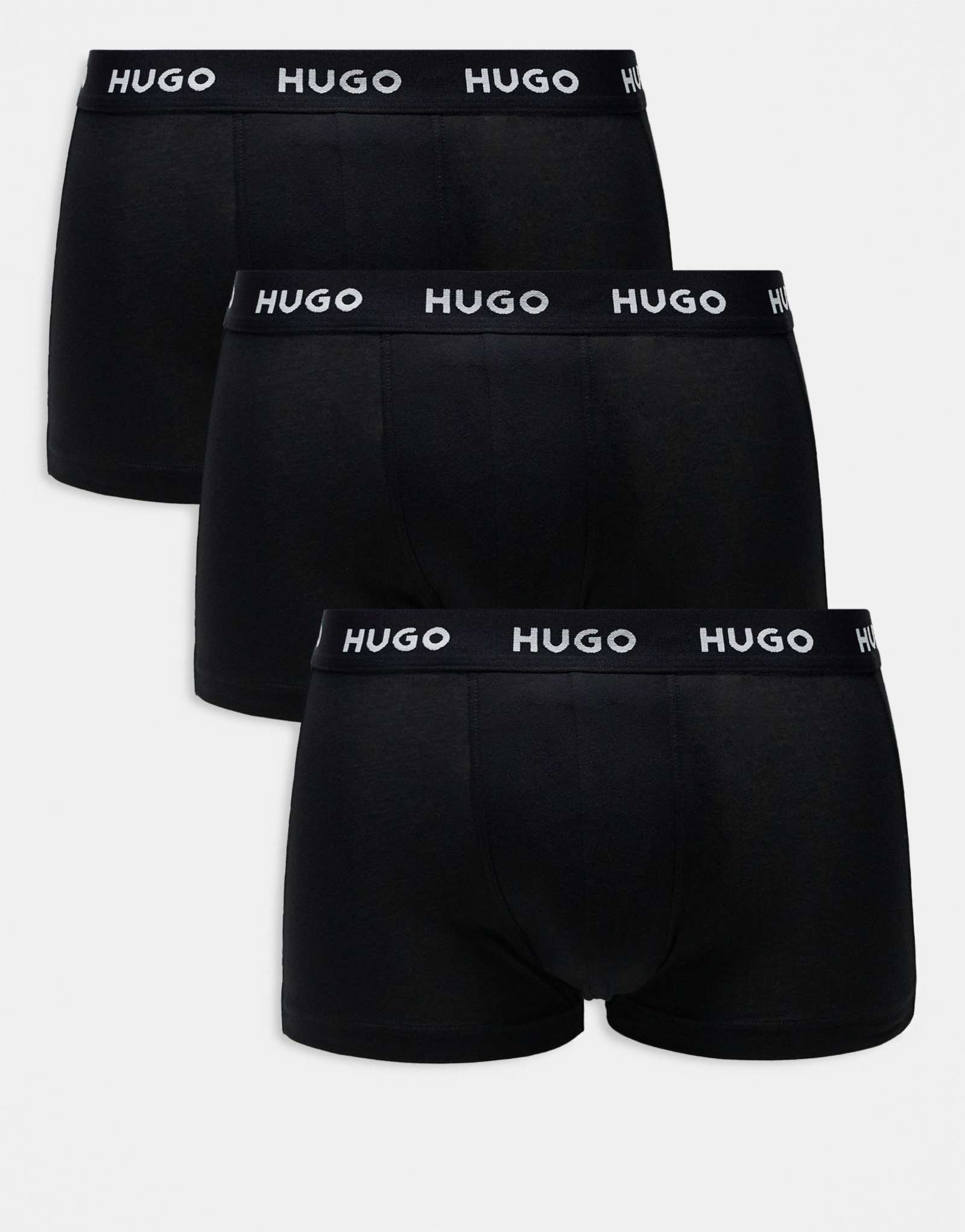 Трусы-боксеры HUGO Bodywear из 3-х упаковок черного цвета