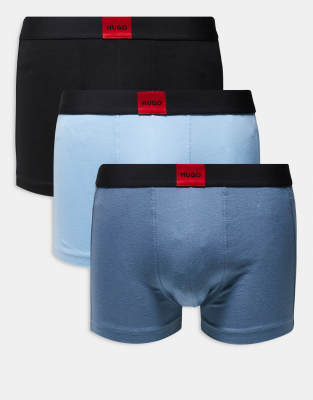 Hugo Red Hugo Bodywear 3-pack Briefs In Blue