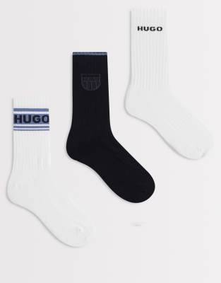 Hugo Red Hugo Bodywear 3 Pack Crew Socks In Multi