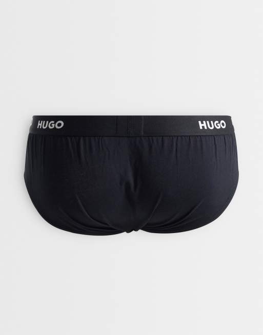 HUGO Bodywear 3-pack hip brief in black, 2 of 3