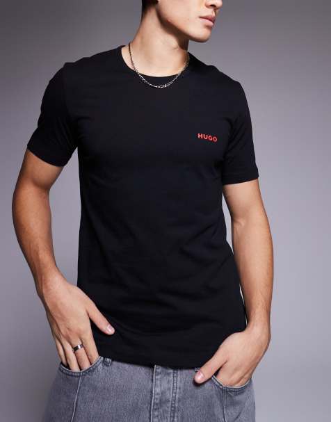 HUGO Bodywear 3-pack of t-shirts in grey, beige and black - view 1