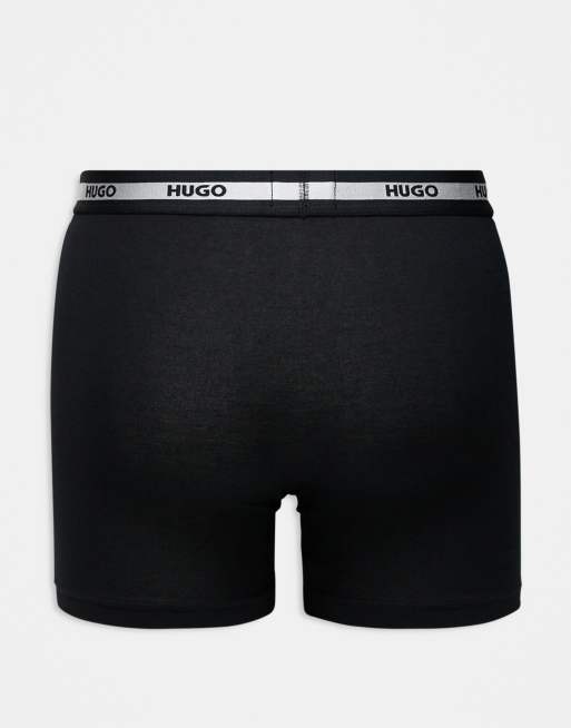 HUGO Bodywear 3 pack Planet boxer briefs in black, 2 of 3