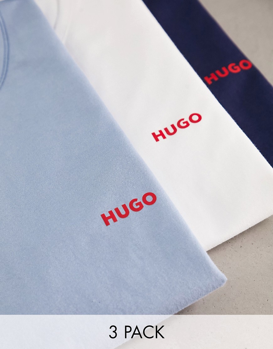 HUGO Bodywear 3 pack t-shirt in multi