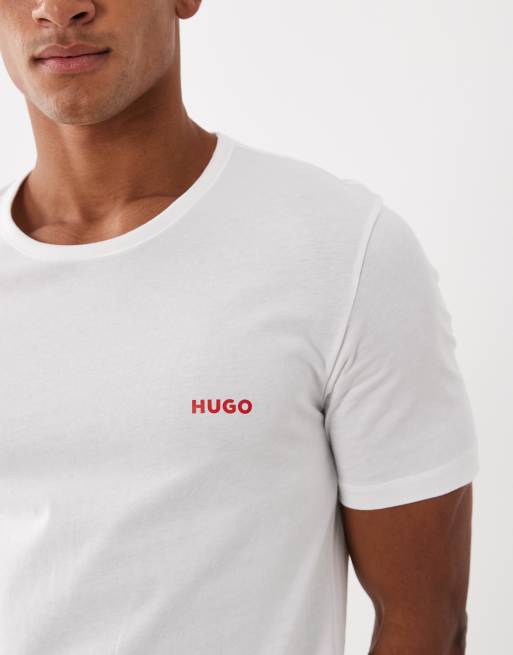 HUGO Bodywear 3 pack t-shirt in white, 5 of 5