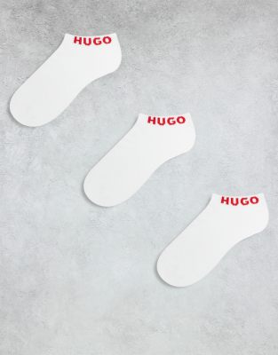 BOSS Bodywear HUGO Bodywear 3 pack trainer socks in white