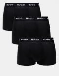 [BOSS Bodywear] HUGO Bodywear 3 pack trunks in black W38 Black