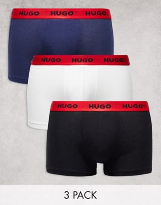HUGO Bodywear 3 pack trunks in multi