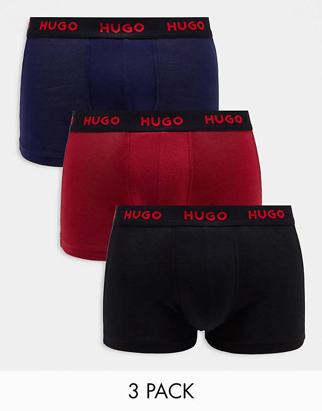 Hugo Red - Hugo Bodywear 3 pack trunks in multi