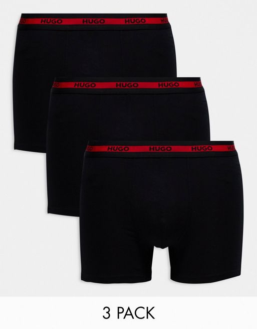 HUGO – Bodywear – 3er-Pack Boxershorts in Schwarz