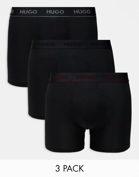 HUGO – Bodywear – 3er-Pack Boxershorts in Schwarz - view 1