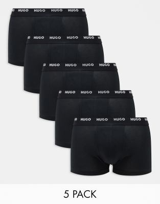 HUGO Bodywear 5 pack boxer briefs in black