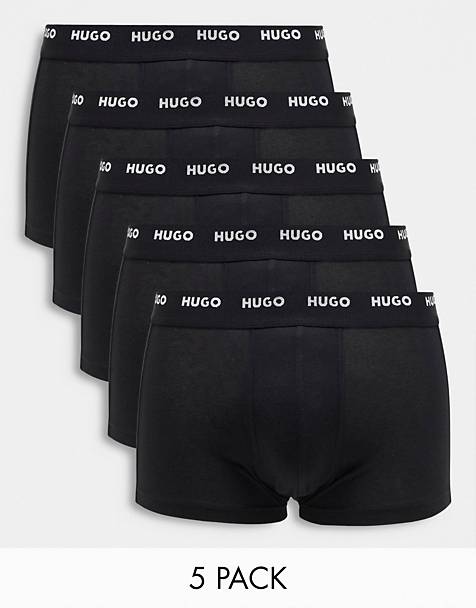 OSYARD Mens Boxers Long Leg Shorts Soft Cotton Open Fly with No Roll Waistband Mens Boxers Trunks Mens Underwear Black 