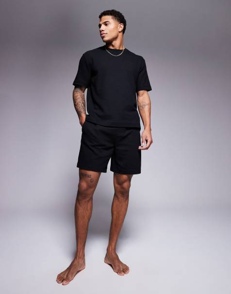 HUGO Bodywear Austin co-ord t-shirt and jersey short in black - view 1
