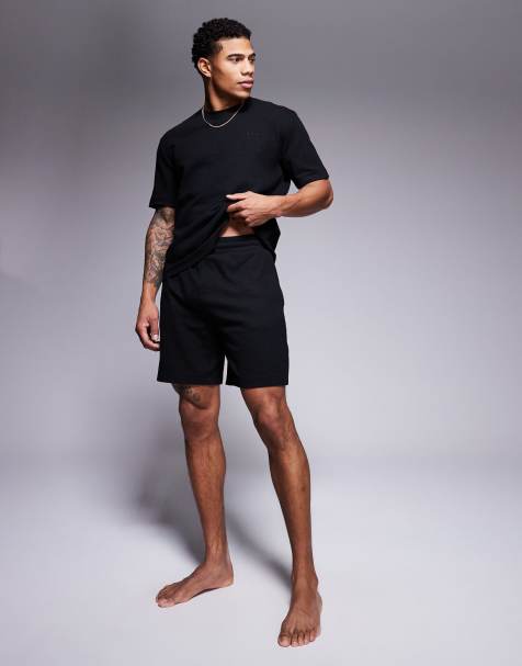 HUGO Bodywear Austin jersey shorts in black - part of a set - view 1