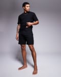 [Hugo Red] HUGO Bodywear Austin jersey shorts in black (part of a set) S Black