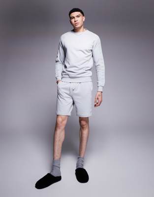 Hugo Red HUGO Bodywear co-ord tonal logo sweat shorts in grey