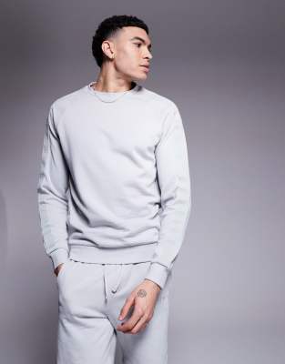 Hugo Red HUGO Bodywear co-ord tonal logo sweatshirt in grey