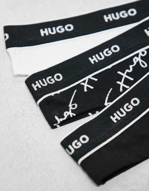 HUGO - Bodywear - Confezione da 3 perizomi multi con scritta del logo, 3 di 3