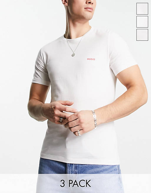 Confezione da 3 T-Shirt bianche Asos Uomo Abbigliamento Intimo Magliette intime 