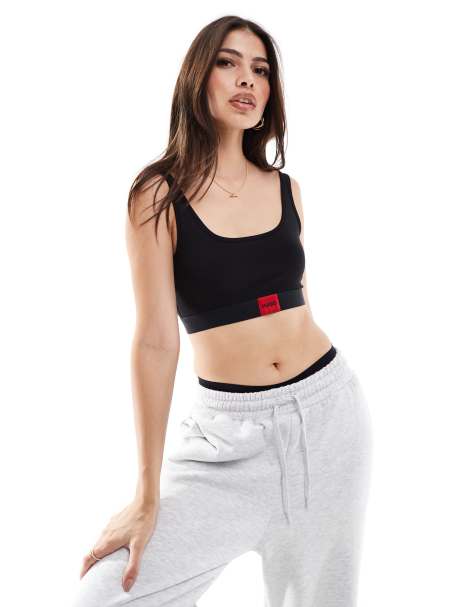 HUGO Bodywear red label bralette in black