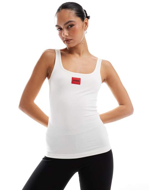 HUGO - Bodywear - Hemdje met rood label in wit