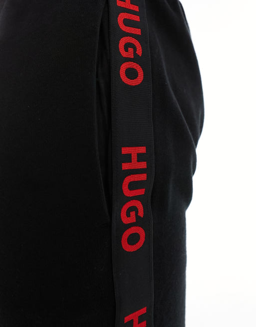 HUGO - Bodywear - Joggers neri con logo sportivo, 4 di 5