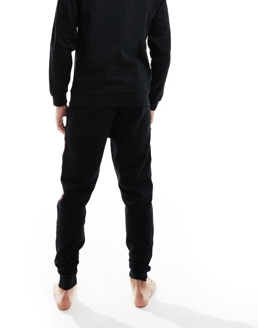 HUGO - Bodywear - Joggers neri con logo sportivo, 5 di 5