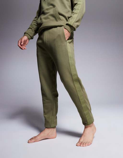 HUGO Bodywear – Jogginghose in Dunkelgrün mit gleichfarbigem Logo, Kombiteil, 5 von 5