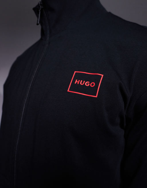 HUGO Bodywear - Laze - Veste zippée en molleton - Noir, 3 de 4