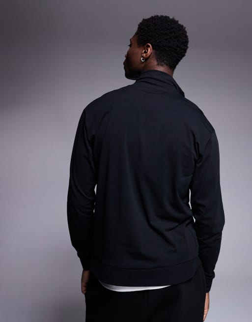 HUGO Bodywear Laze zip through sweat jacket in black, 4 of 4